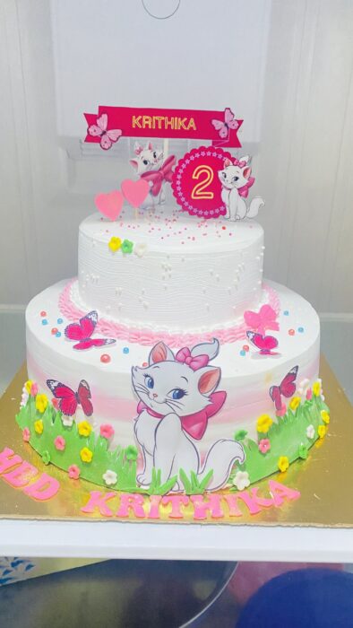 Cat theme cake