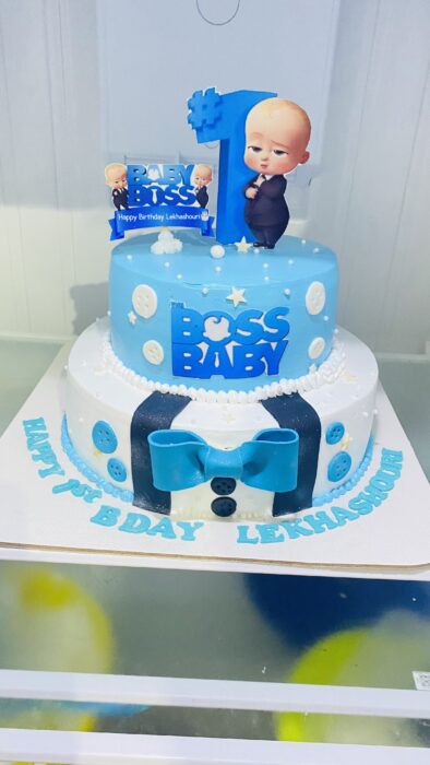 Boss baby theme cake
